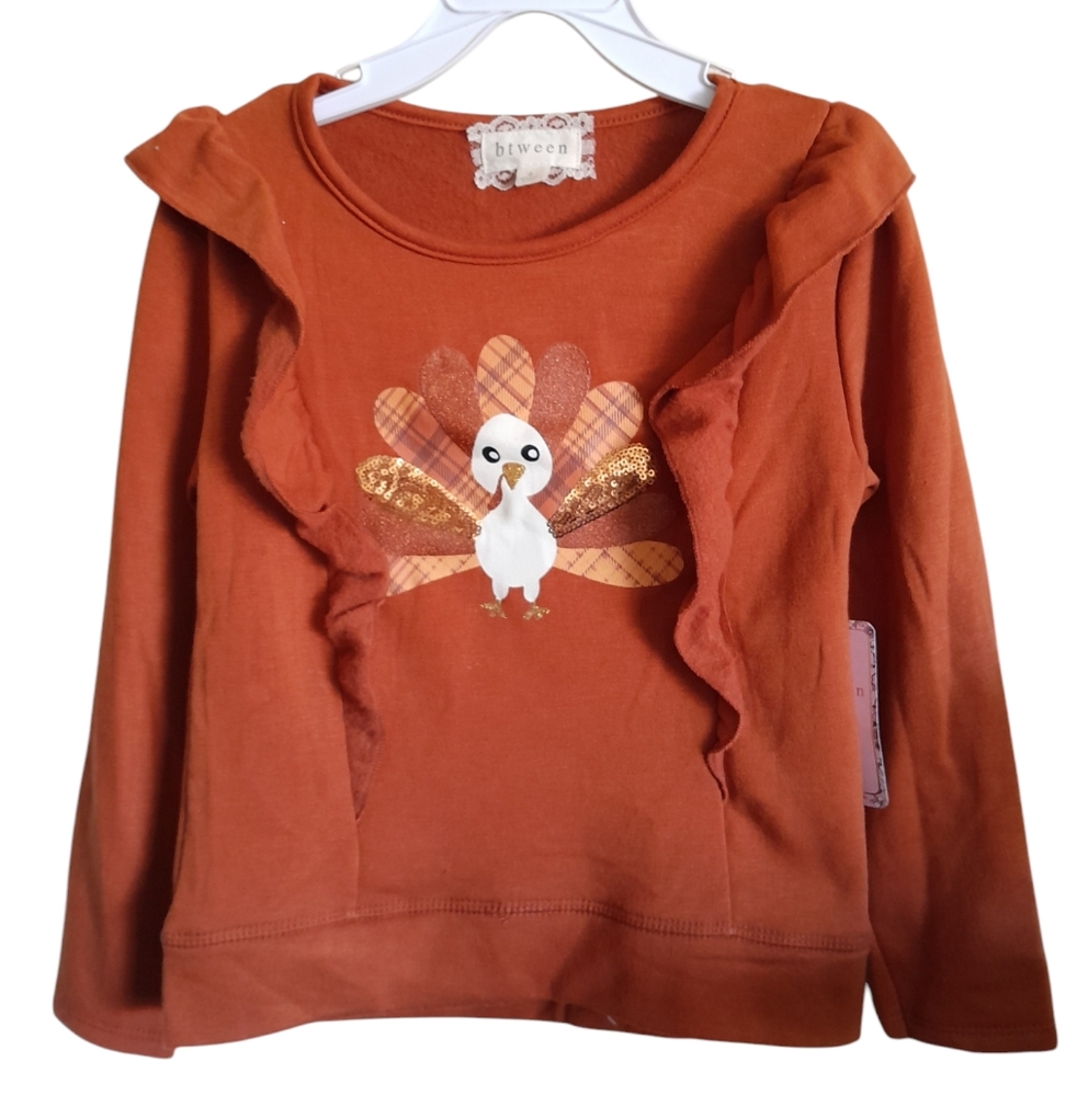 NWT Girls' Btween Thanksgiving Long Sleeve Fleece